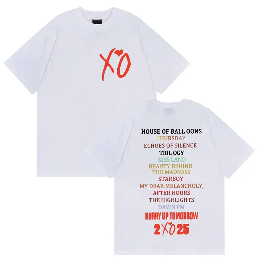 The Weeknd Hurry Up Tomorrow ألبوم XO 2025 تي شيرت جديد للرجال والنساء تي شيرت ريترو عالي الجودة برقبة مستديرة #2