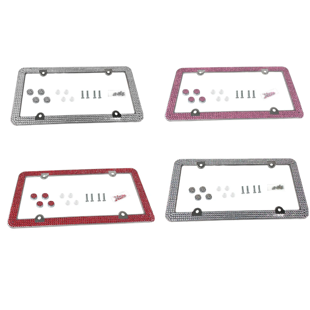 

1PC Stainless Steel Bling Car License Plate Frame Cover Holder Accessoriesr