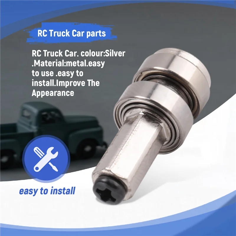 ABUM-5Mm Metall Combiner Radnabe Hex Adapter Mit Lager Upgrade Zubehör Für Wpl D12 1/10 Rc Lkw Auto Teile