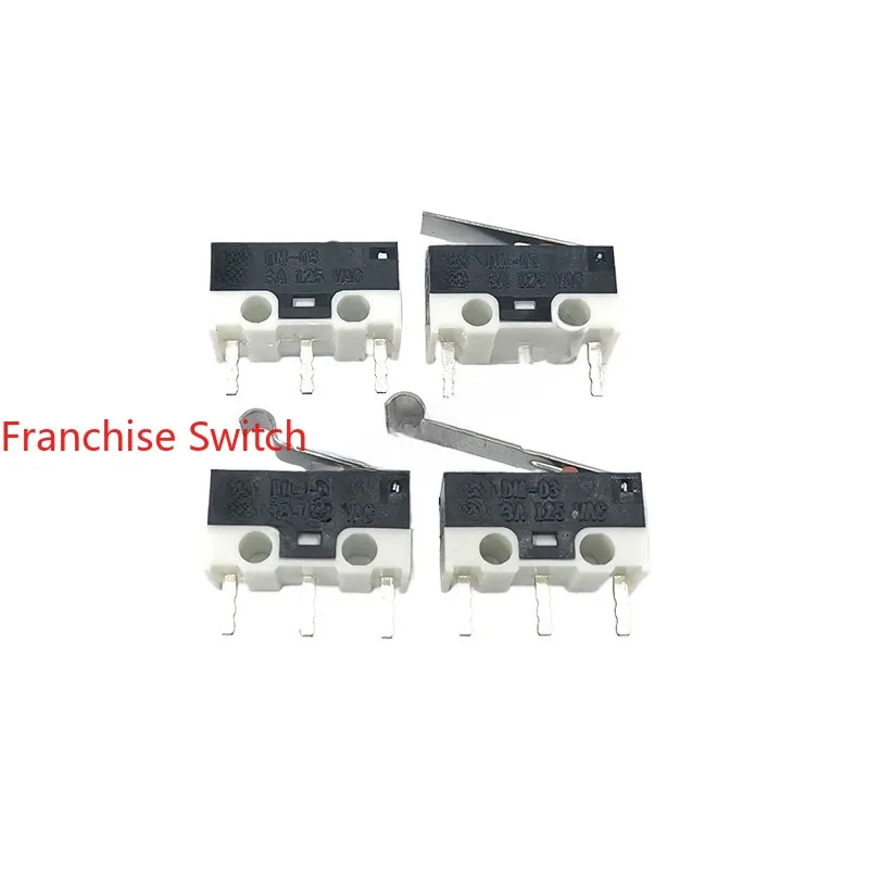 30PCS Long Life With Curved Handle Micro Switch, Mouse  Touch Switch DM-03