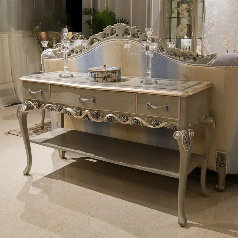 

French high-end fabric sofa single and double three-person European classical luxury living room sofa combination