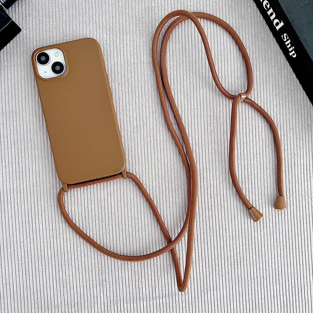 Crossbody-Lanyard-Schlauchhülle aus Flüssigsilikon für iPhone 16 Plus 11 12 Mini 18 17 15 14 13 Pro Max Air mit Halskettenband Weiche Hülle – Detail 13