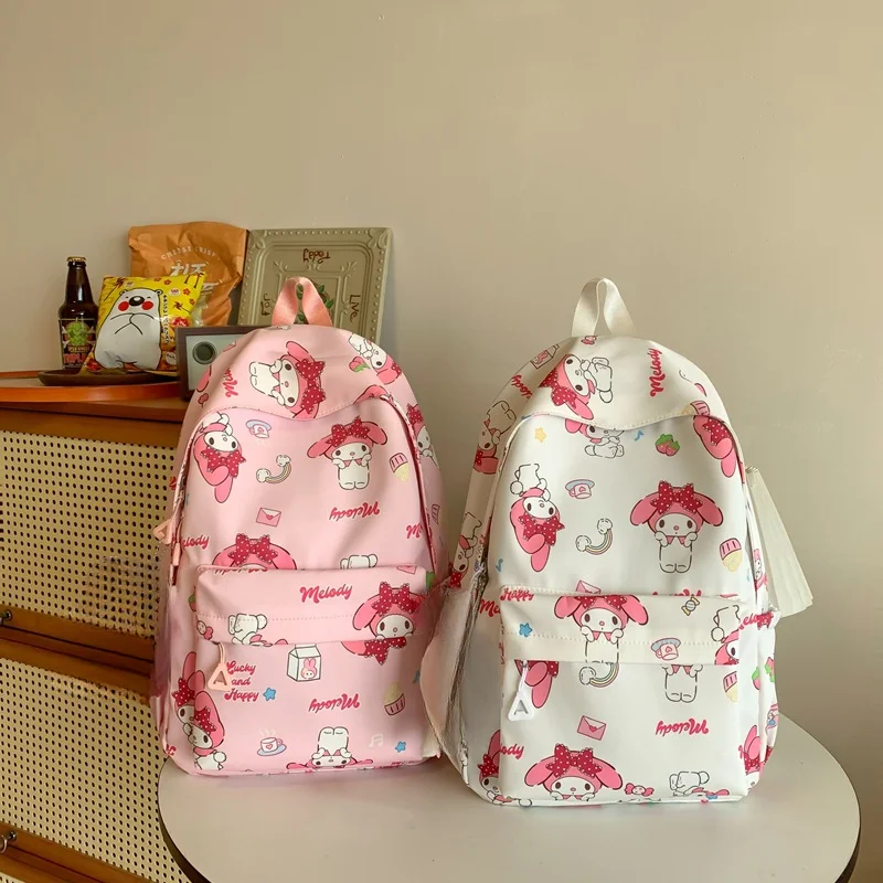 

Sanrio Melody's new women's backpack waterproof backpack cartoon animation niche versatile girl schoolbag