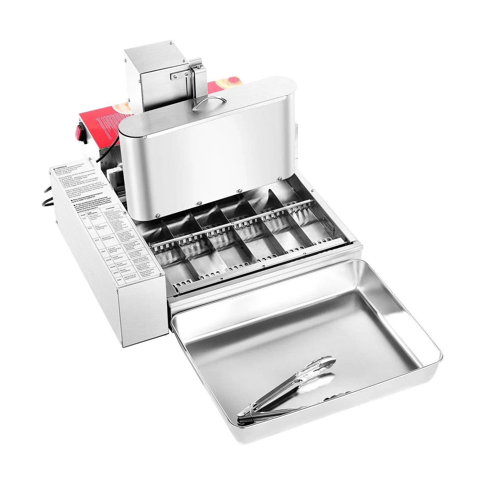 Commercial Automatic Stainless Steel Donut Maker 6 Rows 360 Pcs Hour Electric Fryer Intelligent Control
