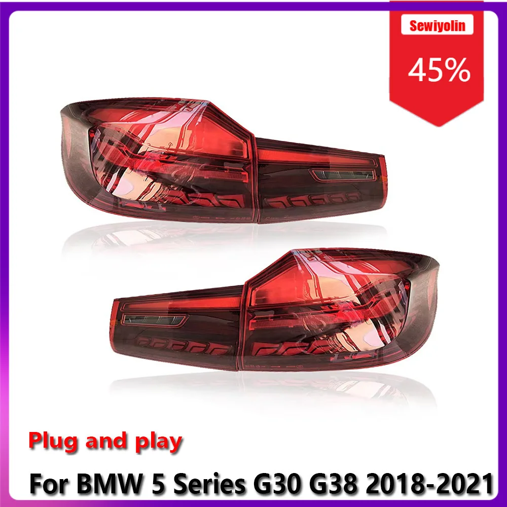 

Автомобильные светодиодные фонари в сборе для BMW 5 серии G30 G38 2018-2021, автоматические противотуманные фары DRL, стоп-сигнал, указатель поворота