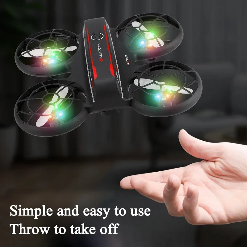 Mini RC Drone Airplane Helicopter UFO Infraed Remote Control Light Aircraft Electronic Model Quadcopter Drone Kids Toys Gift