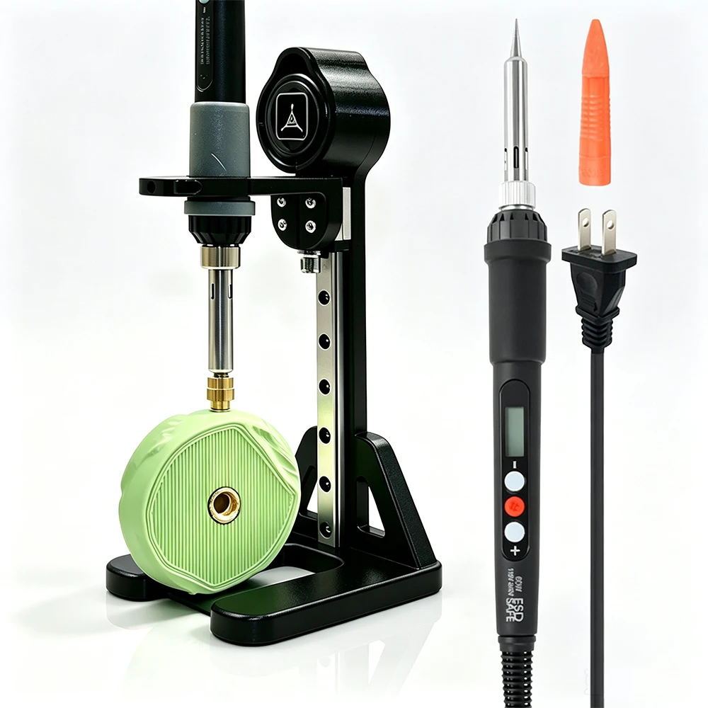 Stable Heat Set Insert Tool with 60W Digital Soldering Iron & M2-M8 Insert Tips,for Threaded Inserts Plastic and 3D Printing DIY