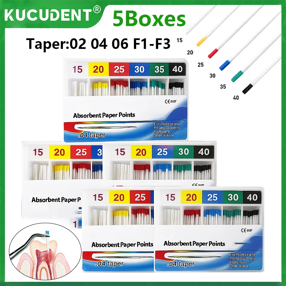 

5 коробок Стоматологические впитывающие бумажные наконечники Стерильные впитывающие бумажные наконечники Конус 02 04 06 F1 F2 F3 Прочная бумага из чистого хлопка для стоматолога