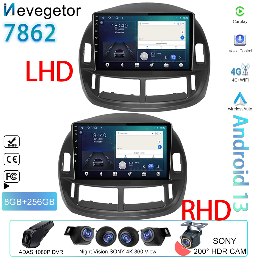 

10'' Screen Car Auto For Toyota Previa 2003 - 2008 LHD/RHD Android Radio GPS Navigation Multimedia Player 5G WIFI BT No 2din DVD