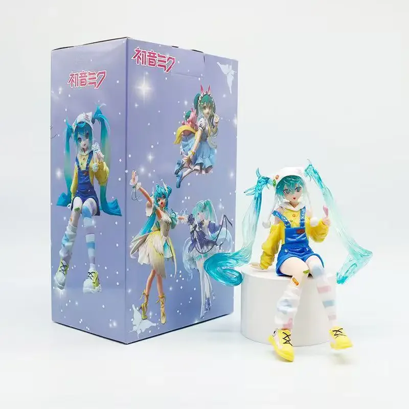 Gorąca wyprzedaż! Na stanie! Figurka Hatsune Miku - Lollipop Ver. - PVC 14CM, figurka anime, model kolekcjonerski.