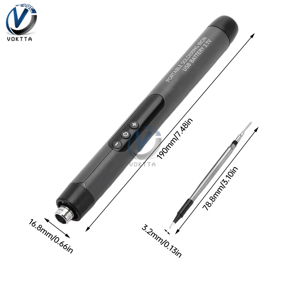 Imagem -06 - Conjunto de Ferro de Solda Elétrico Usb sem Fio Temperatura Ajustável Aquecimento Rápido Ferramentas Portáteis Digitais Inteligentes