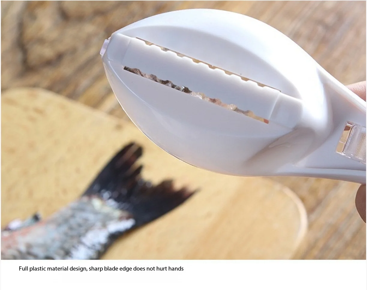 Fish Scale Scraper Tool - Fish Scaling Knife and Brush, Household Fish Scales Remover, Fish Killing Knife That Won't Hurt Your Hands, Specialized Fish Killing Knife