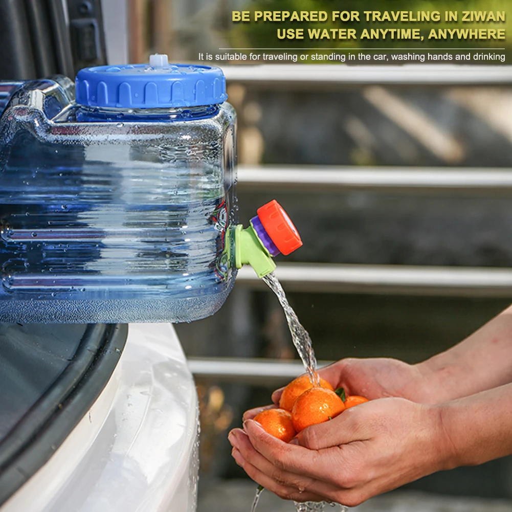 5/8/10//12/15L Portable Water Container Driving Pure Water Tank Container with Faucet Large Capacity Water Bottle Water Can