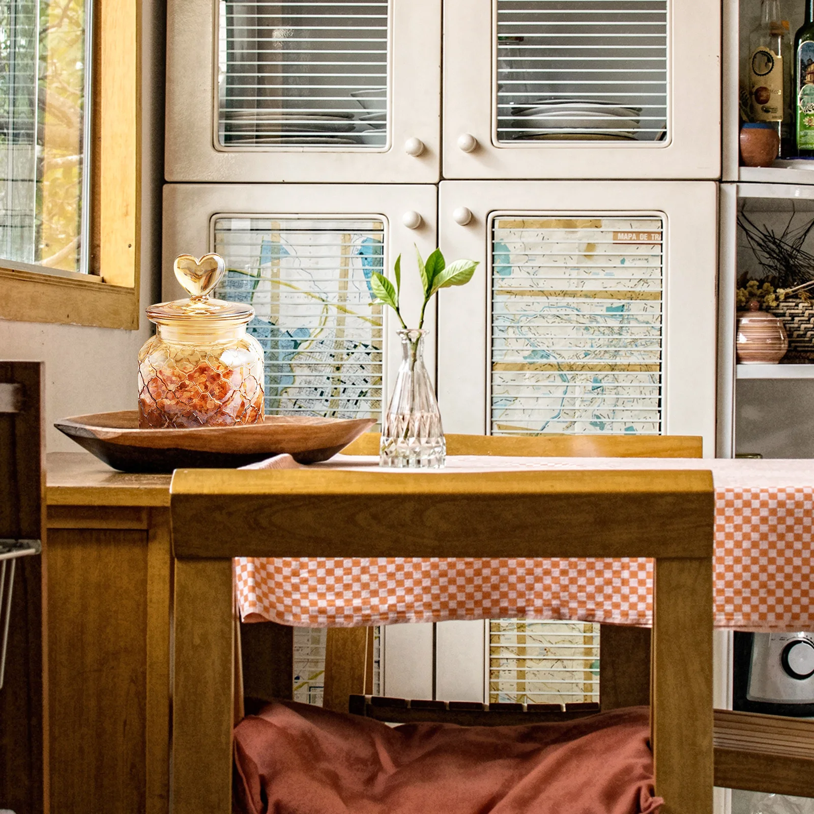 

Heart Lid Glass Jar Glass Sealing Jar for Herbal Tea Nuts Dried Fruits Candy Storage Wedding Candy Holder