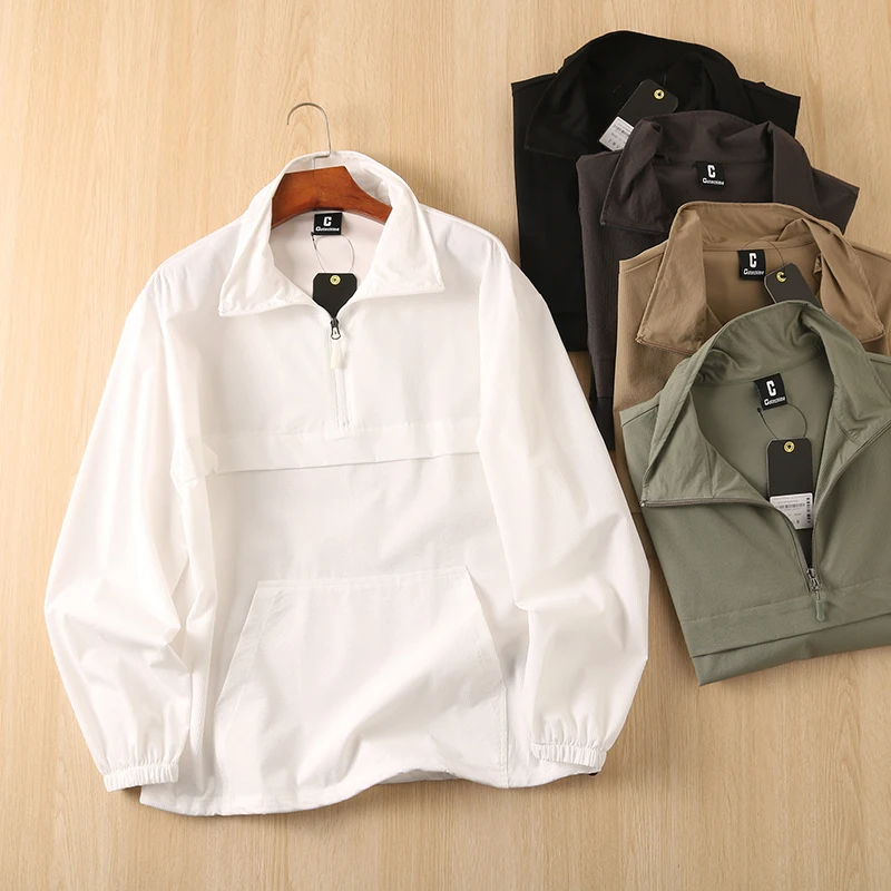 

Outdoor Tech Qui Dry Легкий ветрозащитный водостойкий воротник-стойка на молнии Мужская куртка Весенняя дорожная повседневная одежда