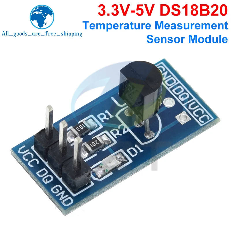 TZT 1/3 قطعة DS18B20 وحدة كشف قياس درجة الحرارة لاردوينو