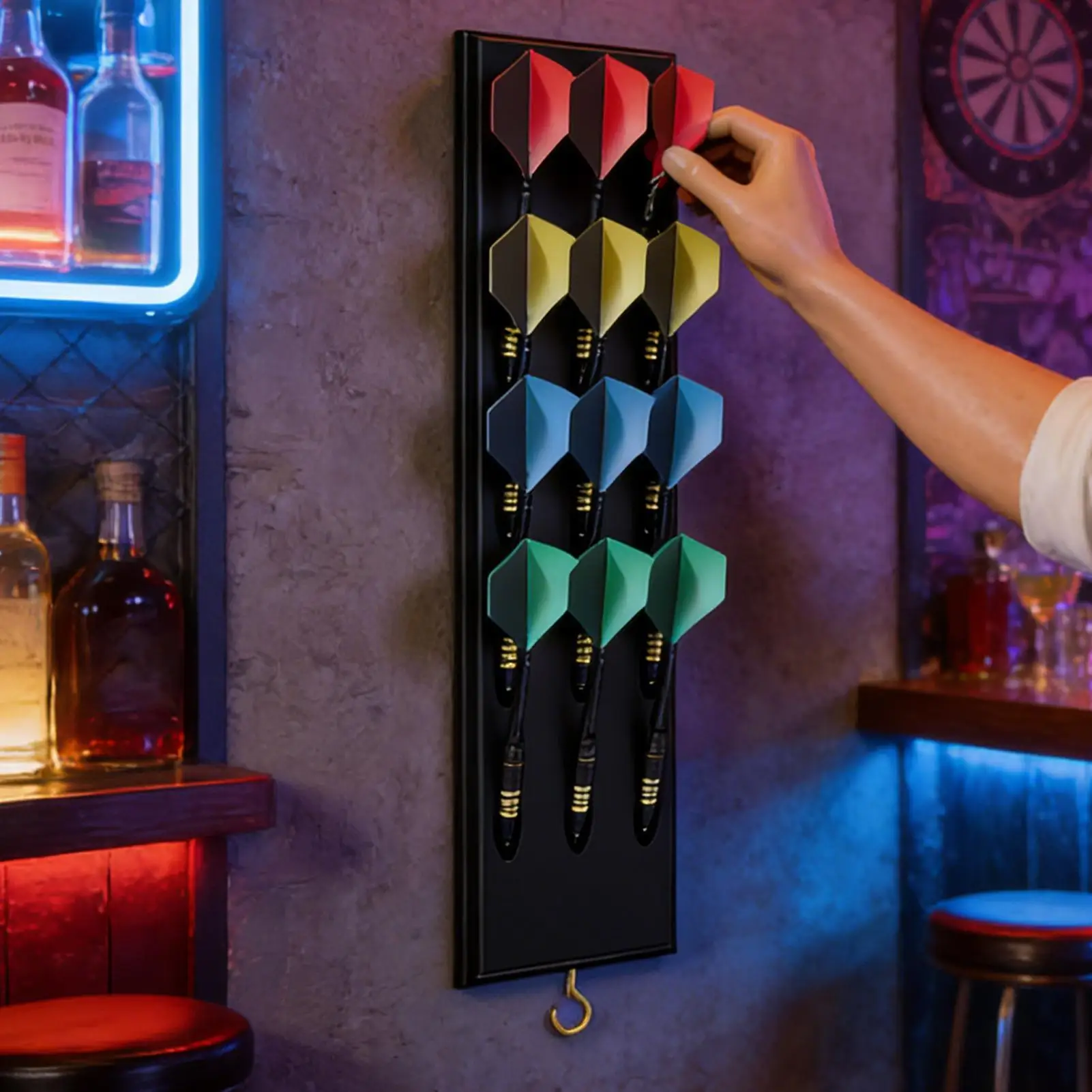 

12-Hole Dart Holder for Wall Dart Display Stand With metal hook Dart Storage rack for Party Entertainment Game Accessories