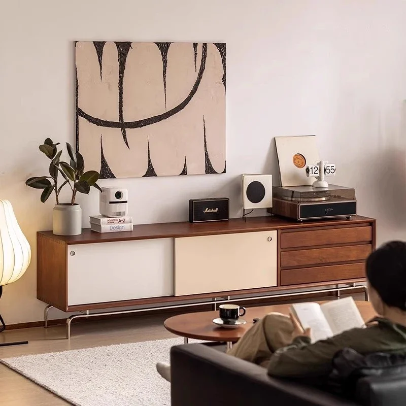 حامل تلفاز جمالي فرنسي شمالي عصري مع حامل تلفاز عالمي للتخزين أثاث غرفة المعيشة الحديثة من Mobiletto Porta Tv #6