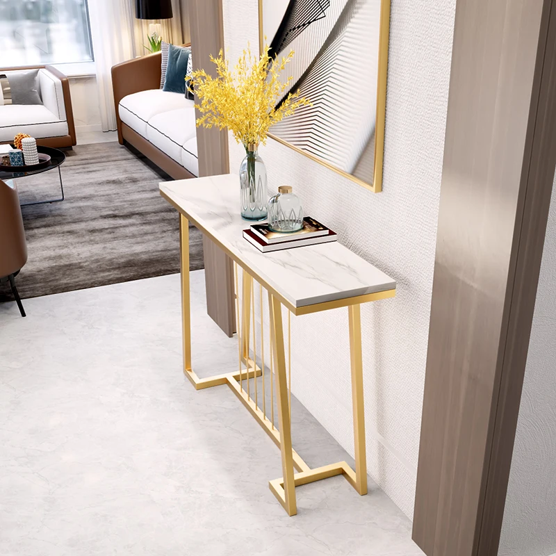 Hallway Modern Entry Console Table Gold Metal Home Console Table Office Nordic Woonkamer Tafel Furniture Decoration