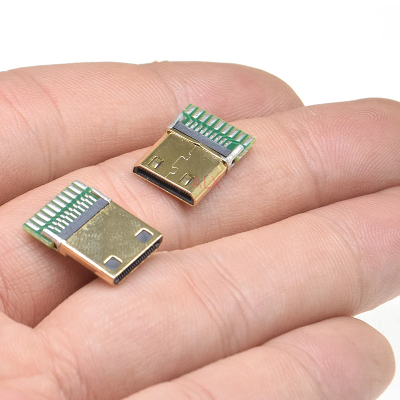 5PCS MINI HDMI 19PIN 19P MALE PLUG connector with PCB Board Solder Type test board