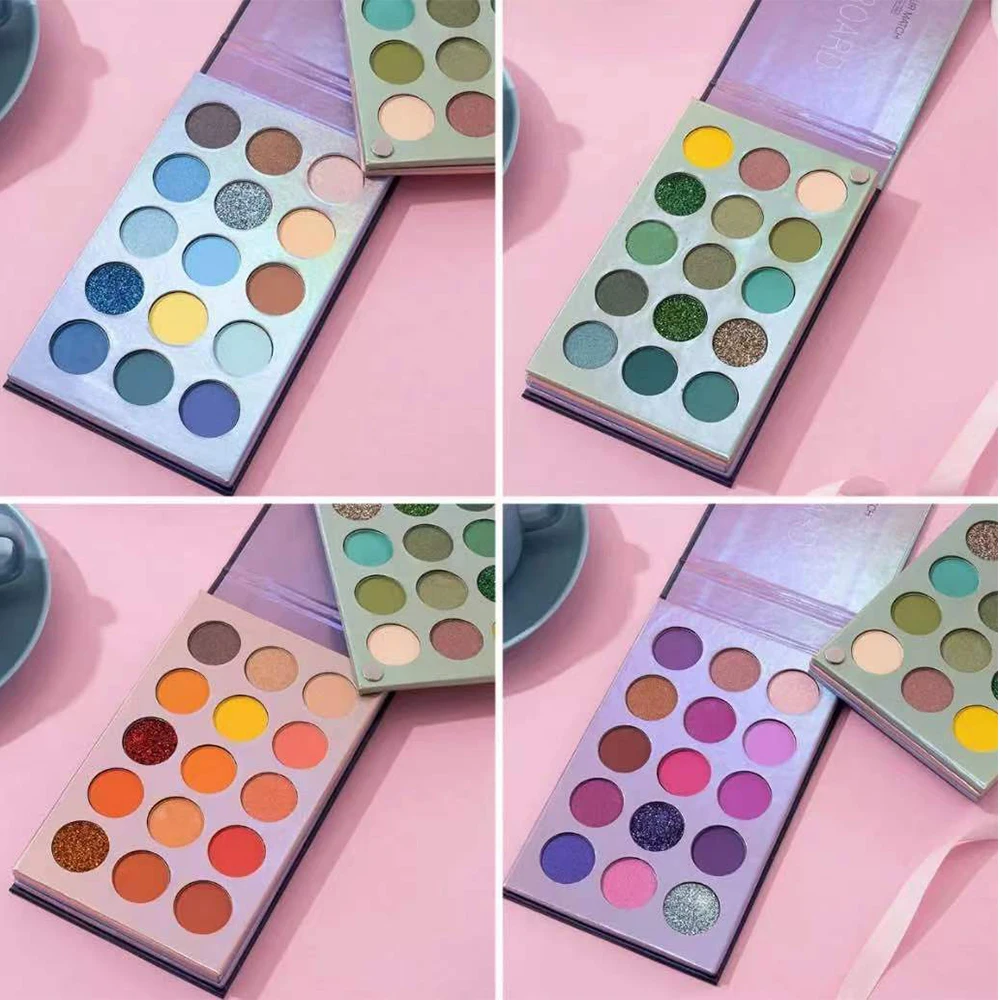 60 Color Eyeshadow Palette Highly Pigmented Eye Shadow Matte Shimmer Makeup Pallet Long Lasting Green Purple Yellow Eye Cosmetic