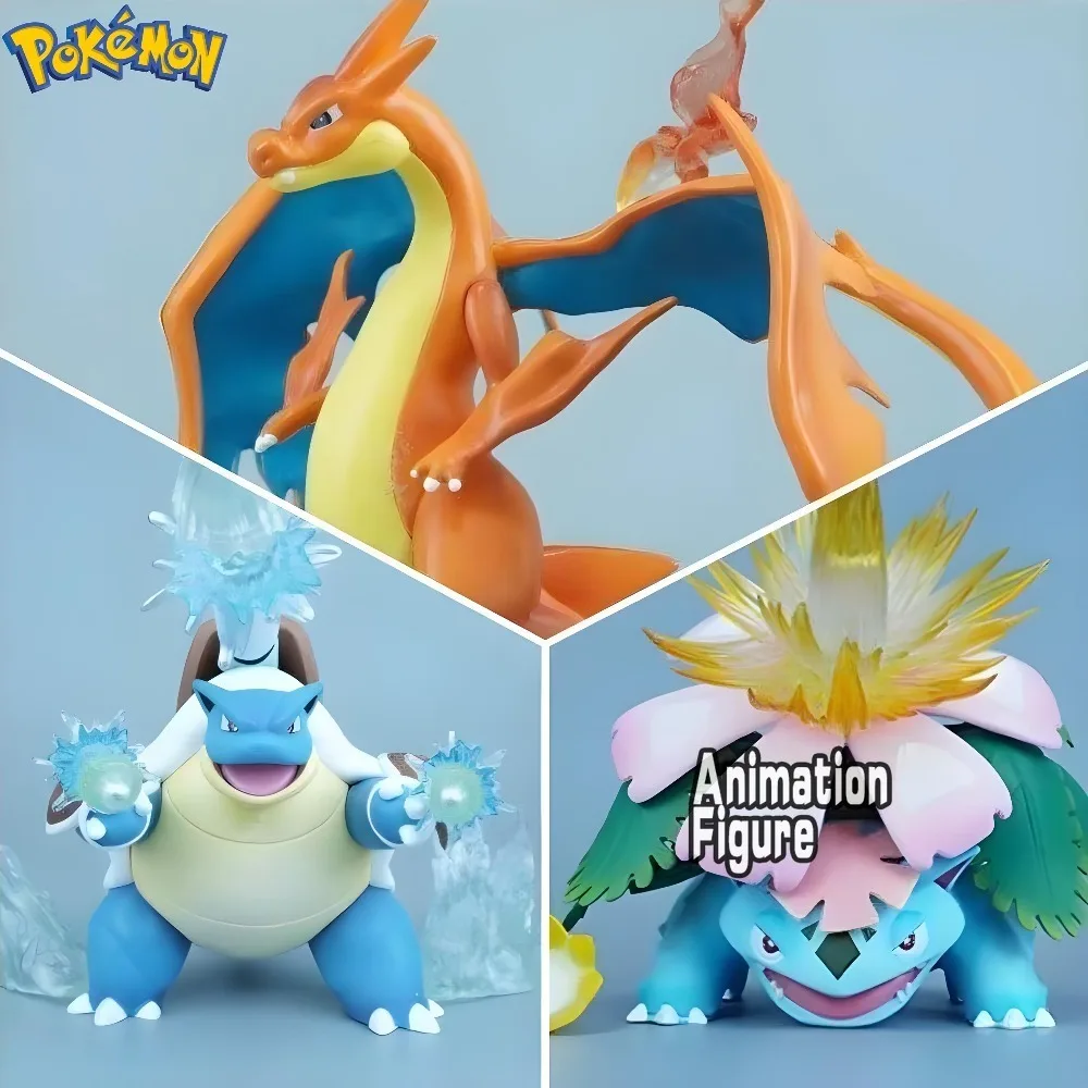 10-15-センチメートルアニメポケモンフィギュアカメックスリザードンフシギダネアクションフィギュア-pvc-コレクションモデルのおもちゃ子供のためのギフト