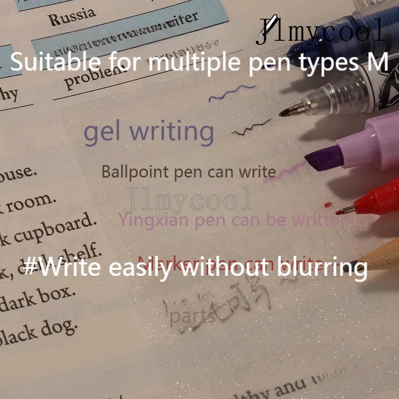 Note post-it opache trasparenti del vento di alto valore Note adesive del vento non stampate Libro di note adesive con forte appiccicosità