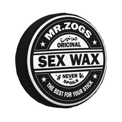 Custom Mr Zogs Surfing Sex Wax Spare Tire Cover for Pajero Jeep RV SUV 4WD 4x4 Surfing Surf Gift Car Wheel Protector Covers