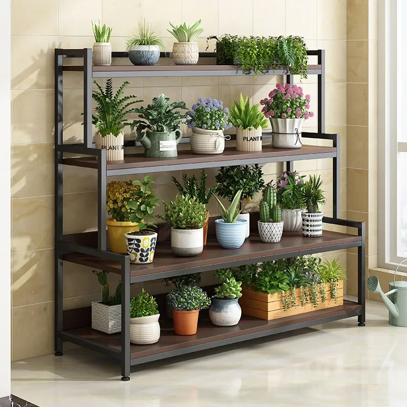 

Plant Stand Iron Flower Shelves Home Balcony Rack Multi-layer Floor-to-ceiling Indoor Simple Modern Succulent Flower Stand