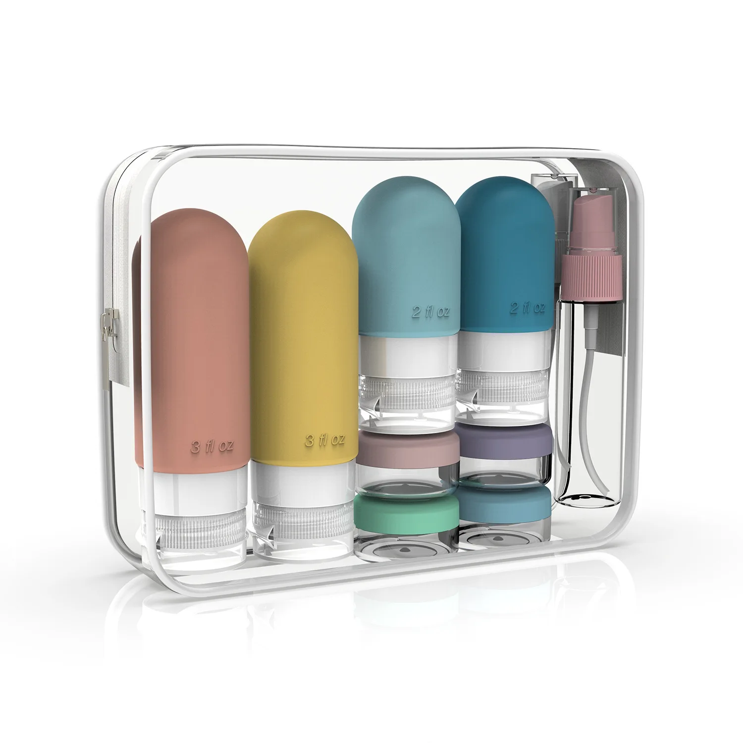 16 Pack Leak Proof Travel Bottle Set Made Of Silicone - TSA-Approved Containers For Toiletries And Conditioner