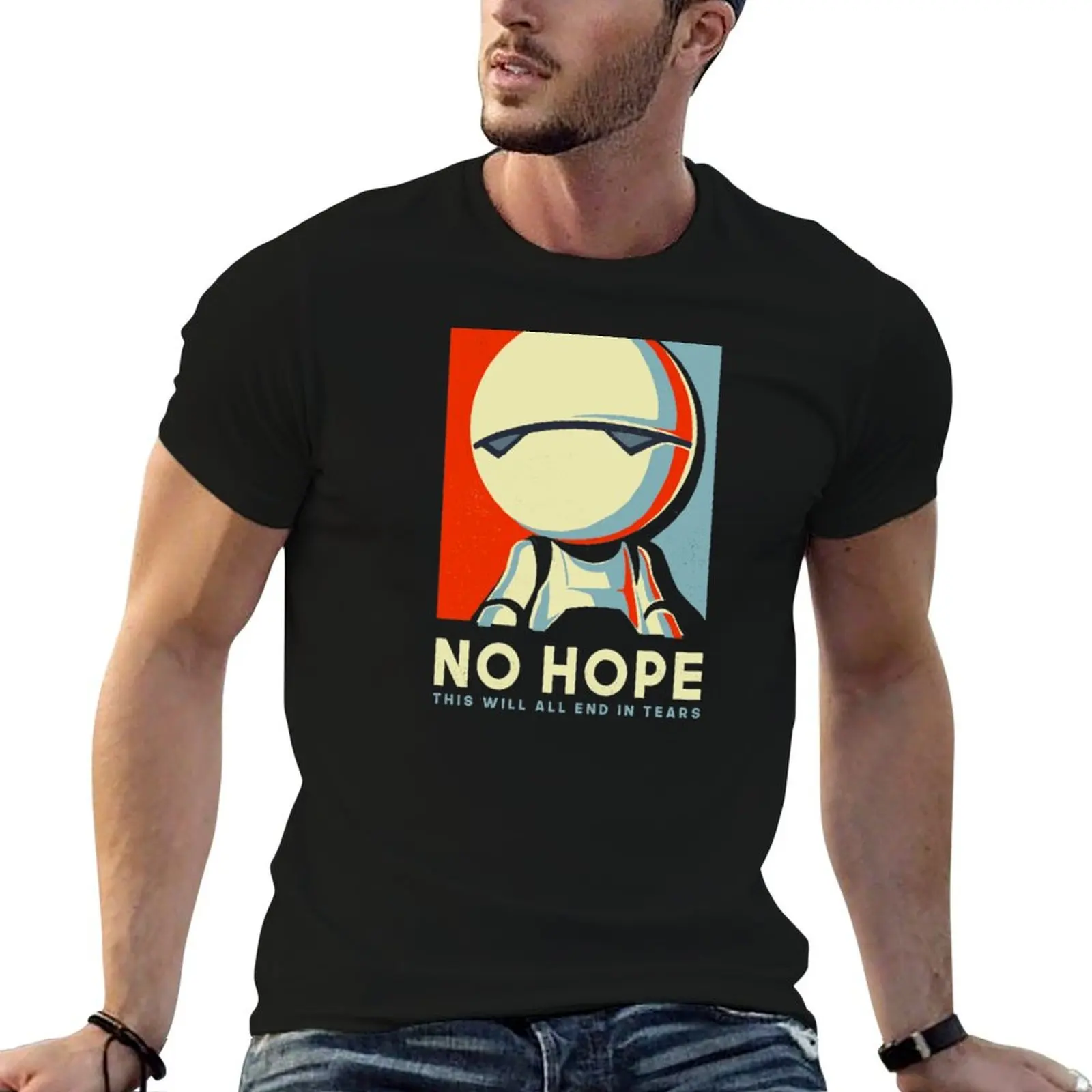 T-shirt No Hope pour homme, t-shirt graphique amusant pour homme, t-shirt de créateur
