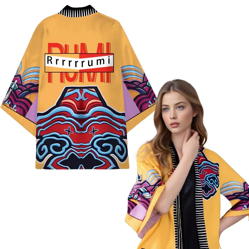 

Rumi Hunters Cosplay Costumes for Adult Kpop Demon Korean Style Uniform Women Halloween Carnival Party Kimono