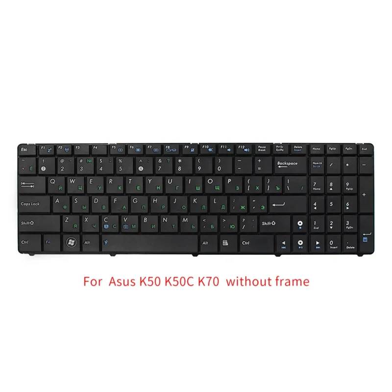 

Новая клавиатура для ноутбука Ru для Asus K50 K50C K70 без рамки