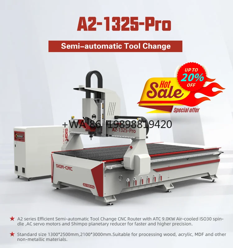with ATC 9kw HQD Spindel 3D Engraving Woodworking Machines CNC Wood Router 2025 Best Selling Wood CNC Router Machine