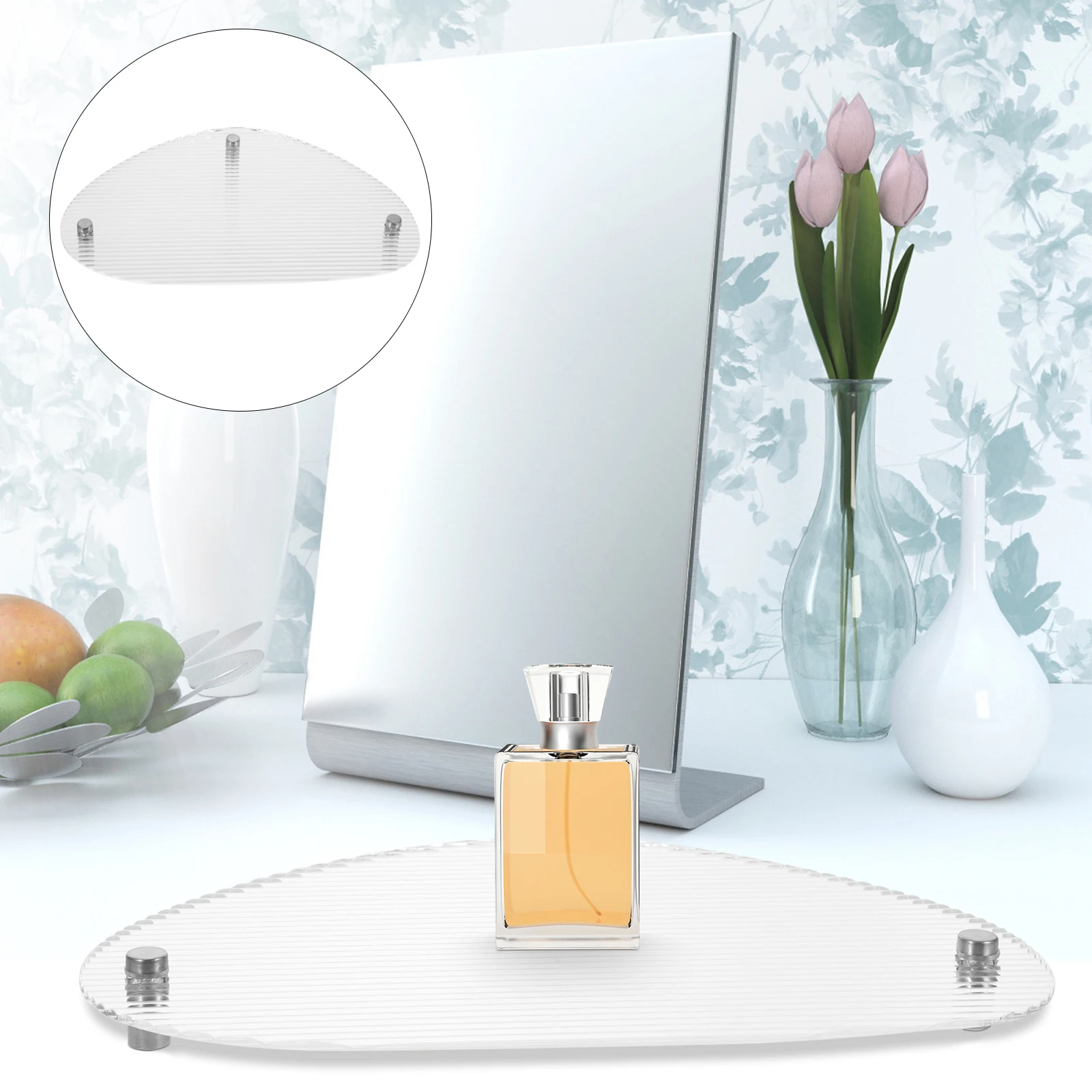 

Acrylic Perfume Tray Vanity Dresser for Tops Decor Women's Trinket Trays Bedroom