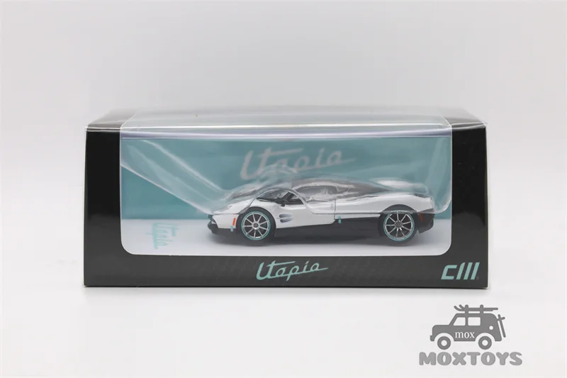 CM 모델 1:64 Pagani Utopia 펄 화이트 카본 다이캐스트 모델 자동차