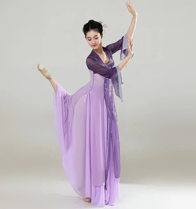 Classical Dance Dancing Dress Female Elegant Body Charm Chinese Classic Dance Costume Ancient Style Dancing Dress