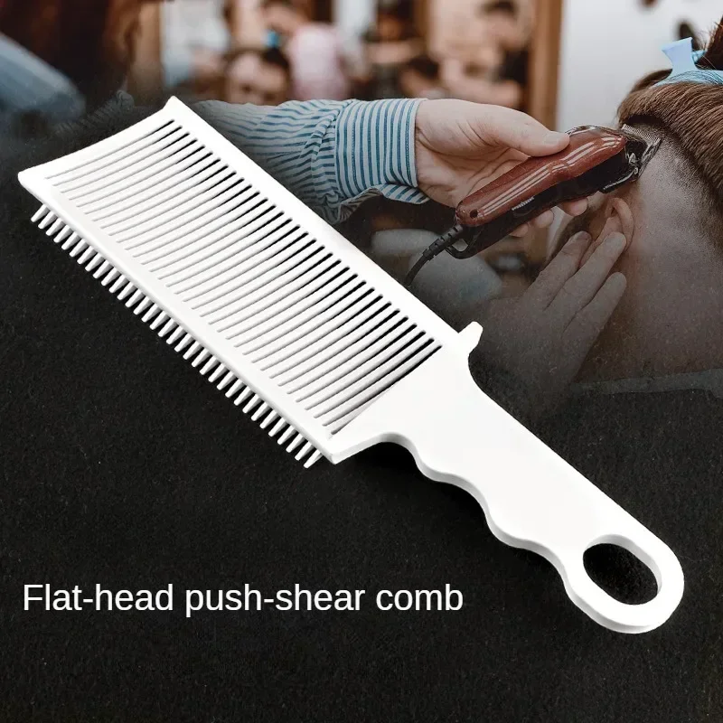 Men Flat Top Fading Comb Professional Barber Blending Clipper Hair Cutting Comb Heat Resistant Fade Comb Salon Styling Tools