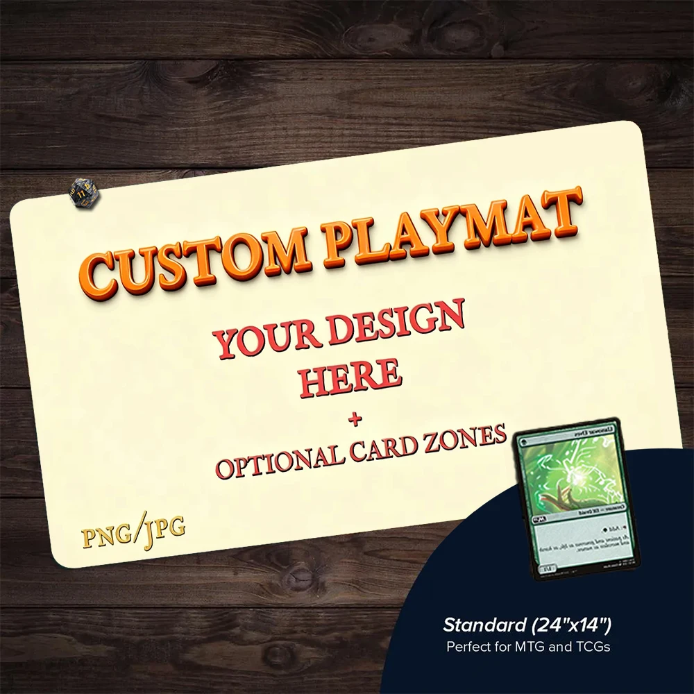 Custom Magic Playmat TCG Playmat DIY for Riftbound Playmat for OPCG Magic Mat Non-Slip Durable with Stitched Edge Magic Card Mat