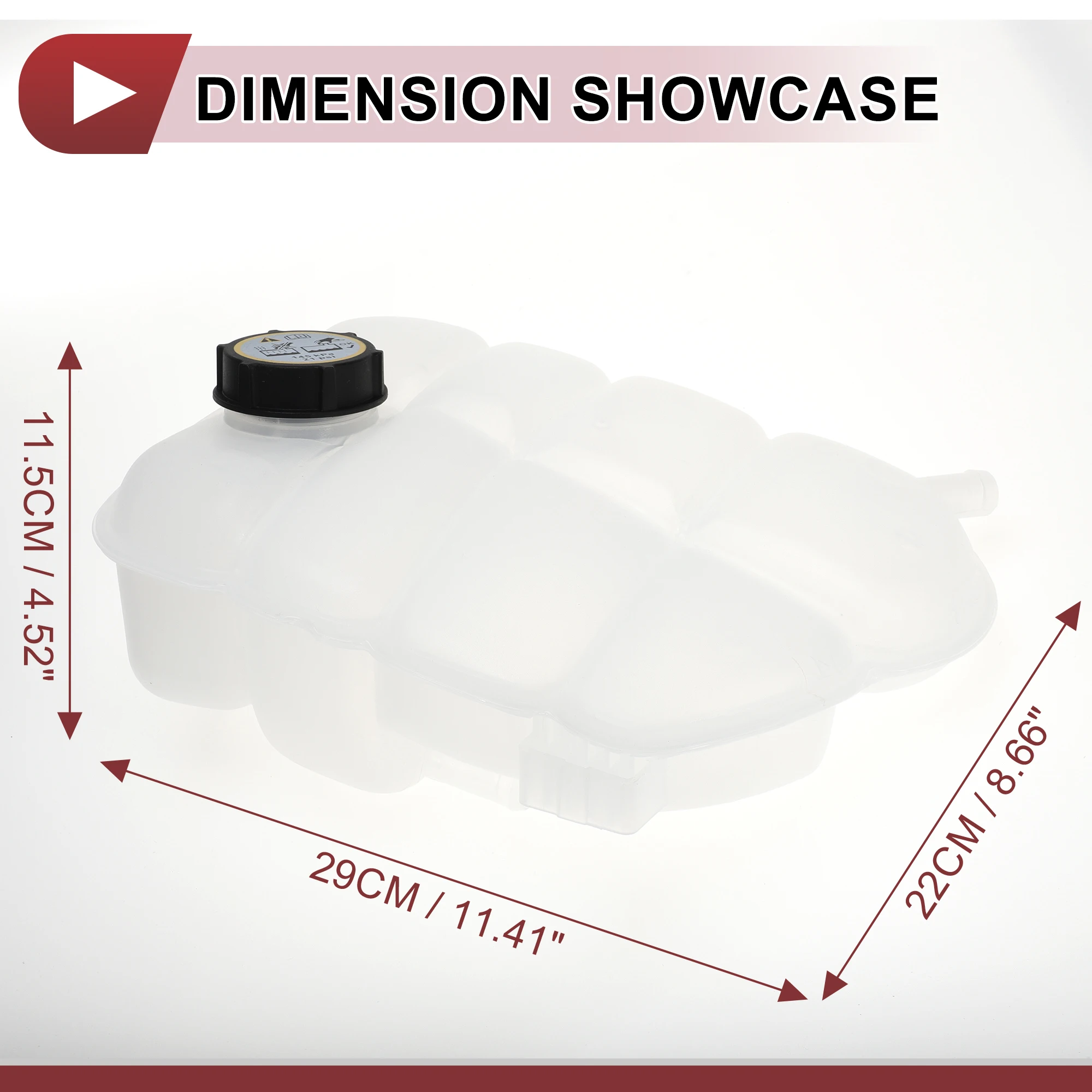 

UXCELL Резервуар охлаждающей жидкости двигателя Расширительный бак для воды для Ford Escape 13-16 Focus Резервуар радиатора с крышкой