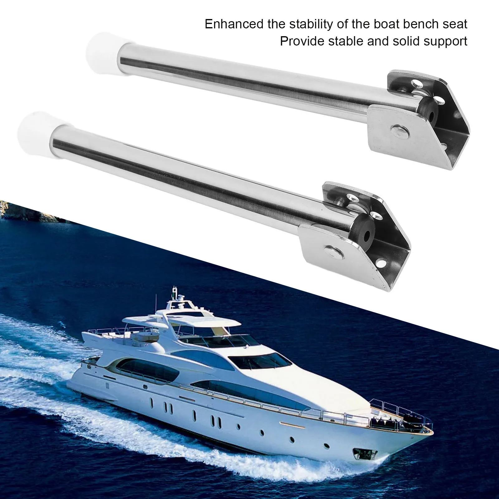 1 Pair Seat Support Swing Leg for Foldable Boat Bench Stainless Steel Enhanced Stability Boat Seat Support Bracket Leg