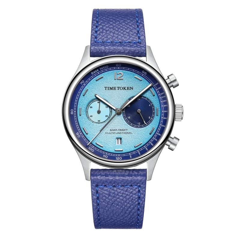 TIME TOKEN 2026 New 40MM Quartz Men's Watches 5Bar Waterproof Chronograph MiyotaOS21 Calendar Watches for Man reloj hombre T501