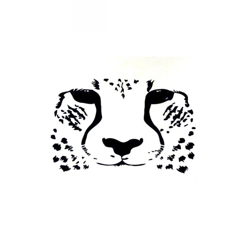 Funny Cheetah Face Decal Car Styling Sticker Motorcycle Decal Pvc Motorcycle Car Decal Sticker, Black/white, 20cm*13cm