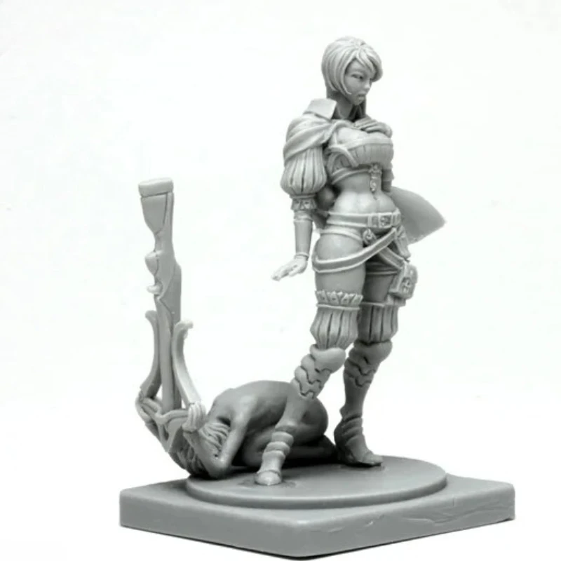 30mm Round Insert and Base Resin Figure Model Kits King-dom Death Pinup Great Game Hunter  Unassembled and Unpaint 045