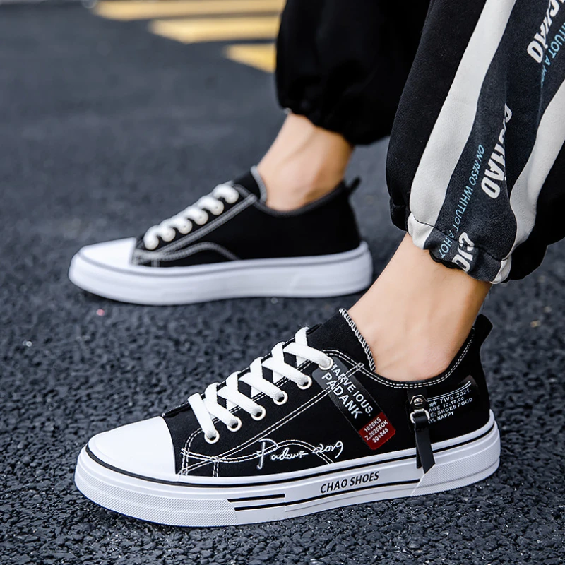 Fashion Men's Canvas Shoes Summer Breathable Men Casual Shoes Outdoor High Quality Sneakers Comfortable Low-Top Men tennis Shoes view 4