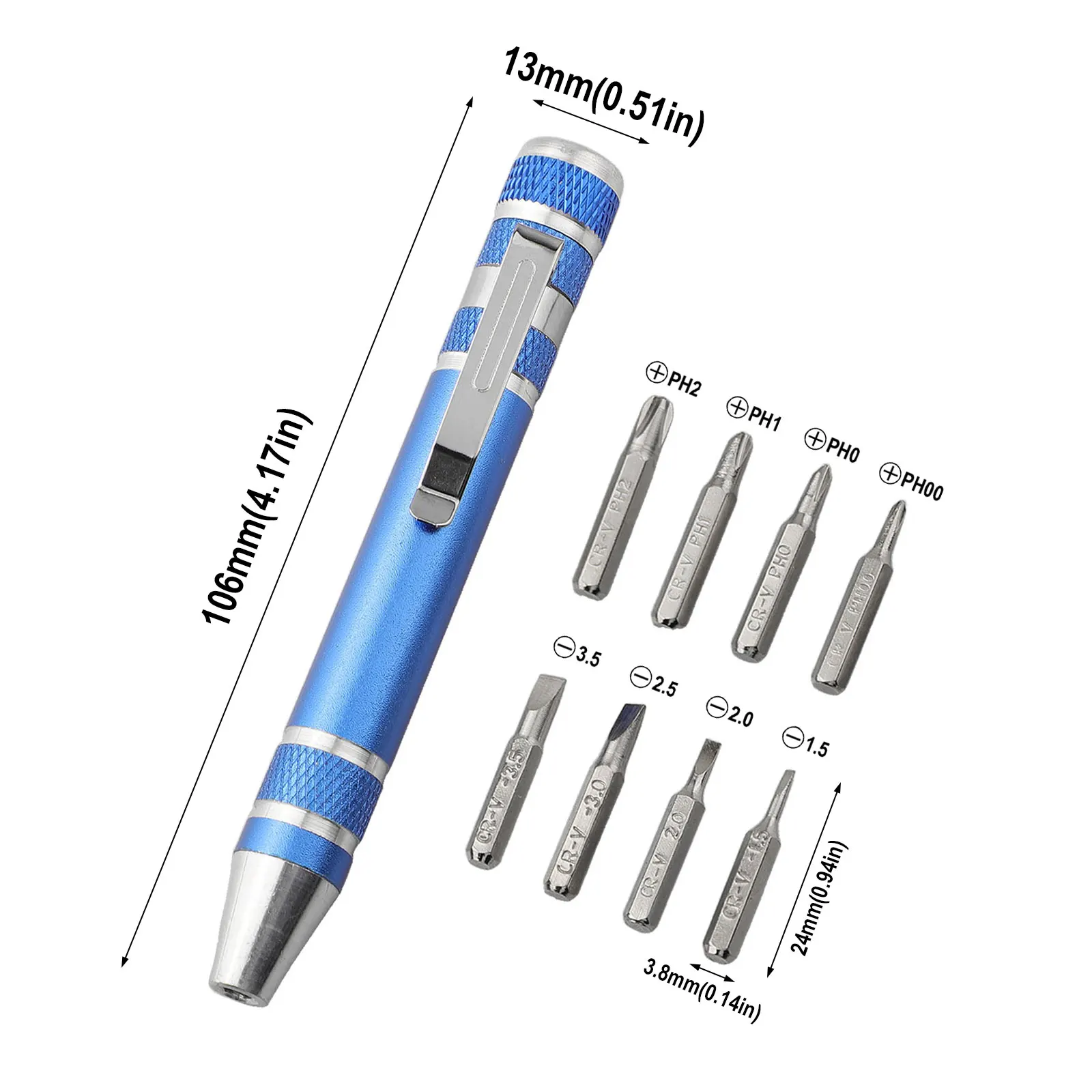 Pocket Or Toolbox Storage Pocket Screwdriver Pen Portable Screwdriver Multi-function Cross Head For Work Projects