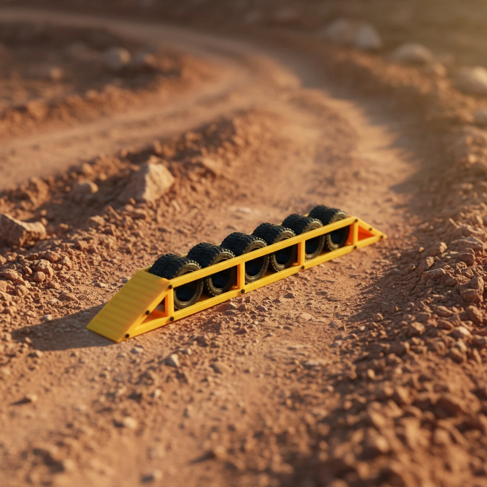 2 Pieces 3D-Printed PETG Tire Obstacle Course Modular RC Crawler Obstacle Course with Ramps Rugged for Backyard Driving Courses