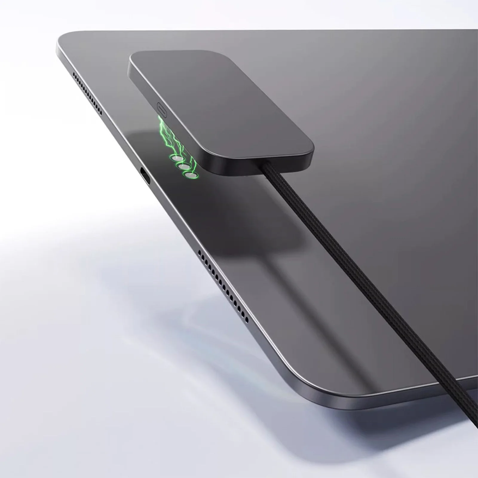 وحدة شاحن لاسلكي مغناطيسي لجهاز iPad Pro شحن سريع موصل ذكي شاحن لوحة شحن لاسلكية مع كابل USB-C