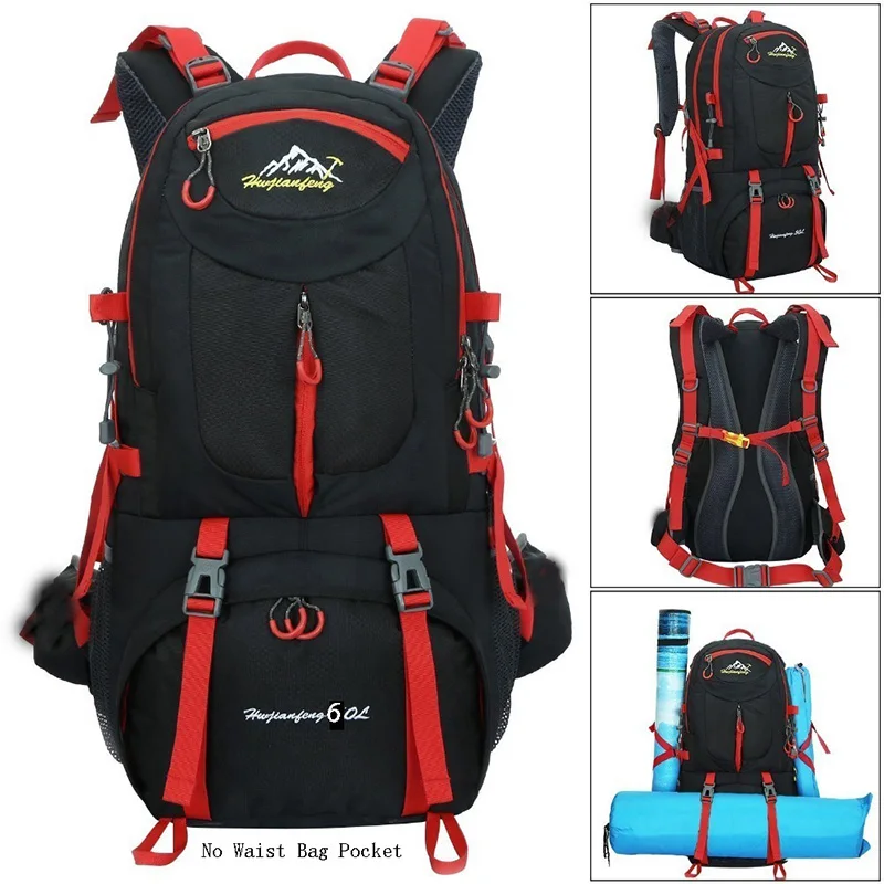 Mochila de senderismo de gran capacidad para hombre, bolsas impermeables de montaña Unisex, mochila de viaje para acampar, paquete de bolsa