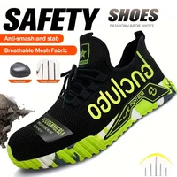 Zapatos de seguridad protectores con punta de acero para hombre, zapatos de trabajo antipinchazos, zapatos industriales transpirables, botas de seguridad para el trabajo indestructibles